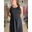 Šaty dlouhé letní na ramínka dámské (S/M/L ONE SIZE) ITALSKÁ MÓDA IMD2608457/DUR S/M/L Černá