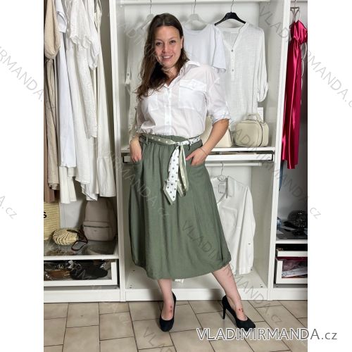 Sukně dlouhá dámská (S/M/L ONE SIZE) ITALSKÁ MÓDA IM426234
