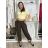 Kalhoty letní s páskem dámské (S/M/L ONE SIZE) ITALSKÁ MÓDA IM4260013564