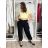 Kalhoty letní s páskem dámské (S/M/L ONE SIZE) ITALSKÁ MÓDA IM4260013564