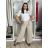 Lange Sommerhose für Damen, Oversize (42/44/46, Einheitsgröße), italienische Mode, IMC26061 S / M / L beige