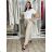 Lange Sommerhose für Damen, Oversize (42/44/46, Einheitsgröße), italienische Mode, IMC26061 S / M / L beige