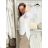 Women's elegant party long sleeve dress (S/M ONE SIZE) ITALIAN FASHION IM322282 S / M / L white