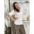 Women's elegant party long sleeve dress (S/M ONE SIZE) ITALIAN FASHION IM322282 S / M / L white