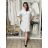 Šaty mušelínové košeľové sťahovacie 3/4 dlhý rukáv dámske (S/M/L ONE SIZE) TALIANSKA MÓDA IMSM26589656/DUR S/M/L biela