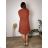 Lange Stretchhose für Damen (Einheitsgröße S/M) ITALIAN FASHION IMM23M17056 44/46/48 rot Ziegel