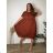 Lange Stretchhose für Damen (Einheitsgröße S/M) ITALIAN FASHION IMM23M17056 50/52/54 rot Ziegel