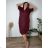 Lange Stretchhose für Damen (Einheitsgröße S/M) ITALIAN FASHION IMM23M17056  rot Ziegel