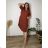 Lange Stretchhose für Damen (Einheitsgröße S/M) ITALIAN FASHION IMM23M17056  rot Ziegel