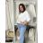 Bunda lehká oversize dlhý rukáv dámska WIVI (S/M/L /XL ONE SIZE) TALIANSKA MÓDA IMWBG260001/DUR S/M/L biela