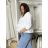 Bunda lehká oversize dlhý rukáv dámska WIVI (S/M/L /XL ONE SIZE) TALIANSKA MÓDA IMWBG260001/DUR S/M/L biela