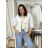Bunda lehká oversize dlhý rukáv dámska WIVI (S/M/L /XL ONE SIZE) TALIANSKA MÓDA IMWBG260001/DUR S/M/L biela