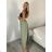 Kalhoty letní s páskem dámské (S/M/L ONE SIZE) ITALSKÁ MÓDA IM4260013564/DUR sv. béžová S/M/L