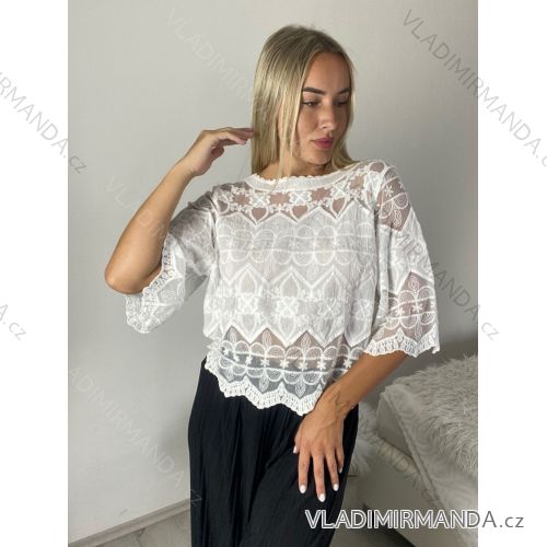 Kurzarmhemd Kleid Kleid (uni L-2XL) ITALIENISCH MODA IMS20002