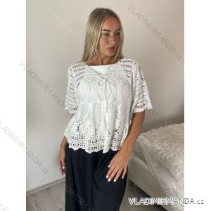 Kurzarmhemd Kleid Kleid (uni L-2XL) ITALIENISCH MODA IMS20002
