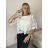 Tunika letní 3/4 rukáv dámská (S/M/L ONE SIZE) ITALSKá MODA IMSM26000335/DUR S/M/L bílá