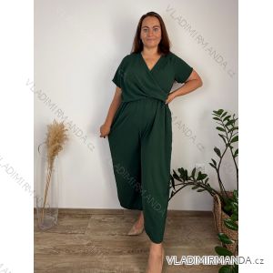 Overal dlouhý elegantní krátký rukáv dámský nadrozměr ALANA (52/54/56/58 ONE SIZE) ITALSKÁ MÓDA IM426177/DUR
