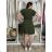 Long casual short sleeve women's dress, oversized (42/44/46 ONE SIZE) ITALIAN FASHION IMD2525370 -   růžová světlá -   S / M / L