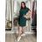 Long casual short sleeve women's dress, oversized (42/44/46 ONE SIZE) ITALIAN FASHION IMD2525370 -   růžová světlá -   S / M / L