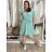 Long casual short sleeve women's dress, oversized (42/44/46 ONE SIZE) ITALIAN FASHION IMD2525370 -   růžová světlá -   S / M / L