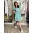 Long casual short sleeve women's dress, oversized (42/44/46 ONE SIZE) ITALIAN FASHION IMD2525370 -   růžová světlá -   S / M / L