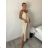Šaty dlhé letné na ramienka dámske Rebeca (S/M ONE SIZE) TALIANSKA MÓDA IMD23472/DUR růžová S/M