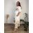 Elegante Hose mit Gürtel für Damen (S/M/L ONE SIZE) ITALIAN FASHION IM425057 46/48/50 weiß