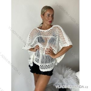 Tunika přehoz oversize plážový přes plavky krátký rukáv dámská (S/M/L ONE SIZE) ITALSKÁ MÓDA IMM263851/DUR
