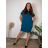 Summer dress oval short sleeve women's oversized (50/52/54 ONE SIZE) ITALIAN FASHION IM425011
