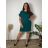 Summer dress oval short sleeve women's oversized (50/52/54 ONE SIZE) ITALIAN FASHION IM425011
