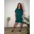 Summer dress oval short sleeve women's oversized (50/52/54 ONE SIZE) ITALIAN FASHION IM425011