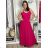 Šaty dlouhé letní na ramínka dámské NATALI (S/M ONE SIZE) ITALSKÁ MÓDA IMM2658098/DUR S/M/L růžová tmavá