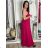 Šaty dlouhé letní na ramínka dámské NATALI (S/M ONE SIZE) ITALSKÁ MÓDA IMM2658098/DUR S/M/L růžová tmavá