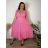 Sommerkleid oval Kurzarm Damen Übergröße (50/52/54 Einheitsgröße) ITALIAN FASHION IM425011