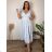 Summer dress oval short sleeve women's oversized (50/52/54 ONE SIZE) ITALIAN FASHION IM425011 44/46/48 beige