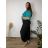 Sommerkleid oval Kurzarm Damen Übergröße (50/52/54 Einheitsgröße) ITALIAN FASHION IM425011 44/46/48 schwarz