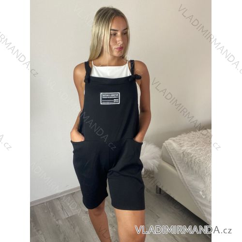 Kalhoty teplákové krátké s laclem dámské (S/M/L ONE SIZE) ITALSKÁ MÓDA IMC26001358