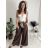Kalhoty elegantní oversize s páskem dámské (S/M/L ONE SIZE) ITALSKÁ MÓDA IM426001515 šedá tmavá S/M/L