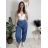 Women's Elegant Oversize Long Sweatpants (S/M/L ONE SIZE) ITALIAN FASHION IMD23634 Light blue S / M / L