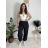 Women's Elegant Oversize Long Sweatpants (S/M/L ONE SIZE) ITALIAN FASHION IMD23634