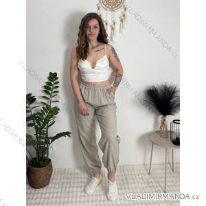Kalhoty jogger tříčtvrteční 3/4 krátké dámské (S/M/L ONE SIZE) ITALSKÁ MÓDA IMD26000171/DUR
