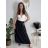 Sukně dlouhá dámská (S/M/L ONE SIZE) ITALSKÁ MÓDA IM42600331/DUR Černá S/M/L