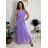 Šaty společenské dlouhé dámské JULY (S/M/L ONE SIZE) ITALSKÁ MÓDA IMWTM260001/DUR fialová S/M/L