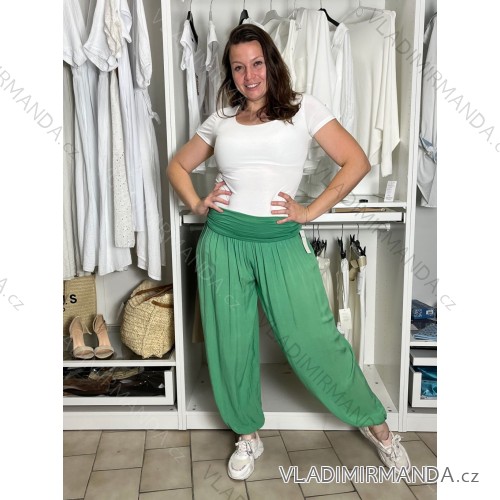 Kalhoty aladinky harémky dlouhé dámské (S/M/L ONE SIZE) ITALSKÁ MÓDA IMD21400