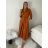Šaty dlhé košilové 3/4 dlouhý rukáv dámske KONSTANCE  (S/M/L ONE SIZE) TALIANSKA MÓDA IMPDY264885/DUR