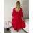 Šaty dlhé košilové 3/4 dlouhý rukáv dámske KONSTANCE  (S/M/L ONE SIZE) TALIANSKA MÓDA IMPDY264885/DUR