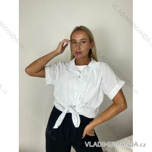 Košile krátký rukáv dámská (S/M/L ONE SIZE) ITALSKÁ MÓDA IMPMNC260001