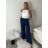 Kalhoty letní dlouhé dámské AURORA (S/M/L ONE SIZE) ITALSKÁ MÓDA IMPNF261093/DUR S/M/L bílá