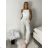 Kalhoty letní dlouhé dámské AURORA (S/M/L ONE SIZE) ITALSKÁ MÓDA IMPNF261093/DUR S/M/L bílá