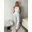 Kalhoty letní dlouhé dámské AURORA (S/M/L ONE SIZE) ITALSKÁ MÓDA IMPNF261093/DUR S/M/L bílá